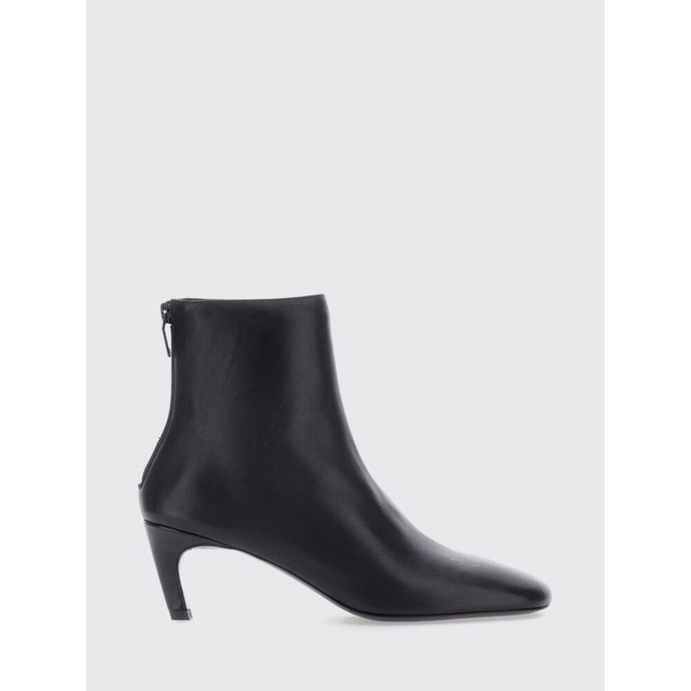 Toteme Women Toteme Goat Leather Ankle Boots With Round Toe And Stiletto Heel